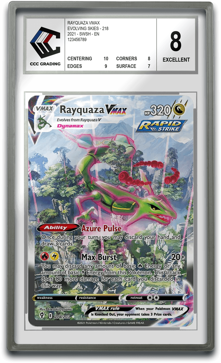 Graded pokemon card rayquaza vmax